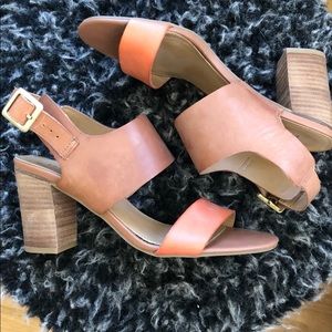 Franco Sarto Orange & Cognac Heel Sandal